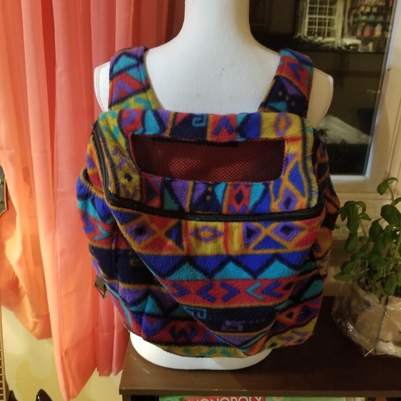 Pet carrier, Small boho blanket pet backpack carrier for a toy small pet breed - Picture 2 of 10